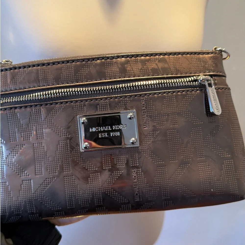 Michael Kors Chrome Wristlet Bag